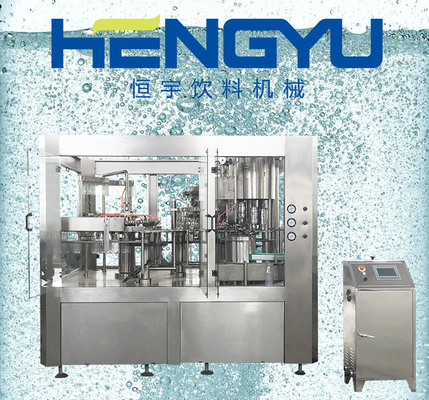3-in-1  Automatic Glass Bottle Easy to Operate Cap Soft Carbonated Drinks Juice Beverage Filling Capper Capping Machine