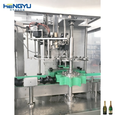 Automatic Heng Yu champagne Glass Bottle Washing Filling Machine / Corking / Ligating /capsuler Machinery Factory Supply