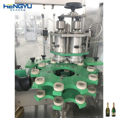 Automatic Heng Yu champagne Glass Bottle Washing Filling Machine / Corking / Ligating /capsuler Machinery Factory Supply