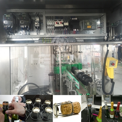 Glass Bottle Washing Filling Machine / Corking / Ligating /capsuler Machinery Factory Supply Champagne Machinery & Hardware Food