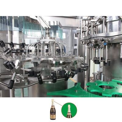 Automatic Champagne / Sparkling Wine / Whiskey / Red Wine Glass Bottle Filling Line Machine