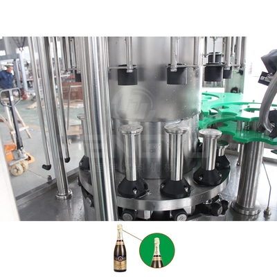 Automatic Champagne / Sparkling Wine / Whiskey / Red Wine Glass Bottle Filling Line Machine