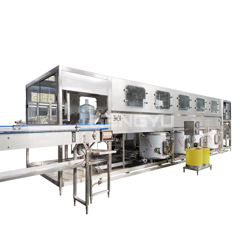 Hengyu Filling Pure Water Production Line Automatic Drink 5 Gallon Plastic Bottles Pump Video Technical Support Algeria Engine